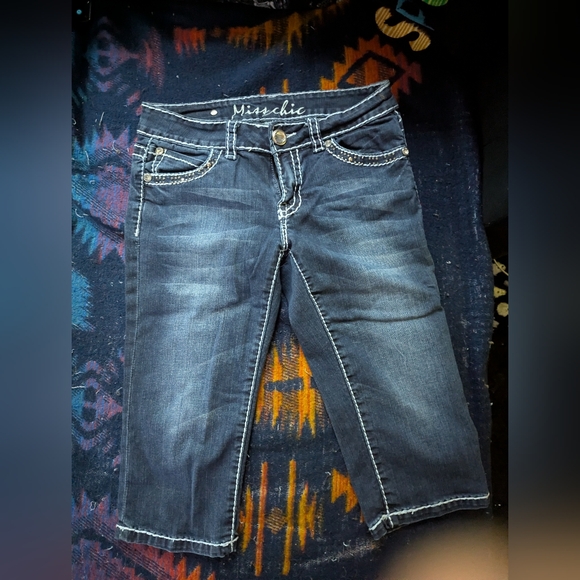 Miss Chic Jeans Denim - Miss Chic Jeans Dark Blue Cropped Denim